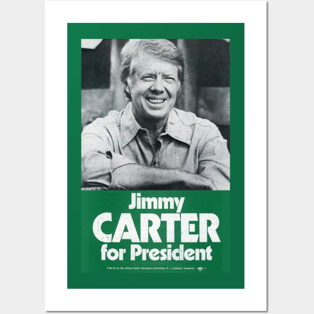 Jimmy Carter for President 1976 presidential campaign poster vintage Wall Art by KellyDesignCompany
